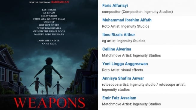 Bikin Bangga! Banyak Talenta Indonesia di Balik Kesuksesan Film Weapons