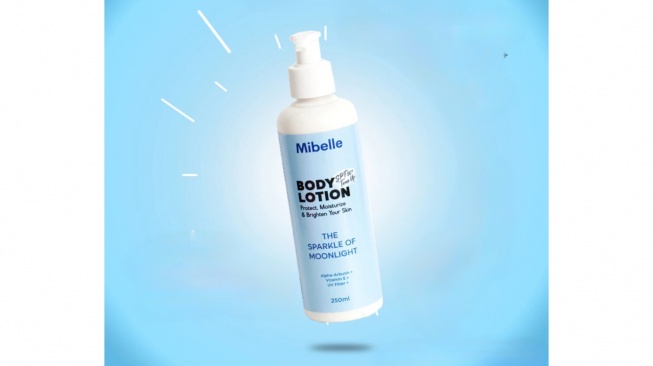 Mibelle body lotion SPF 50+ tone up (shopee.co.id)