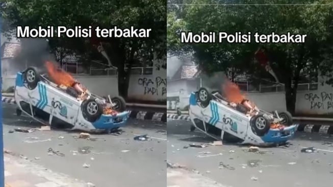 Ternyata Ini Jenis dan Merek Mobil Polisi yang Dibakar Massa Saat Demo Pati