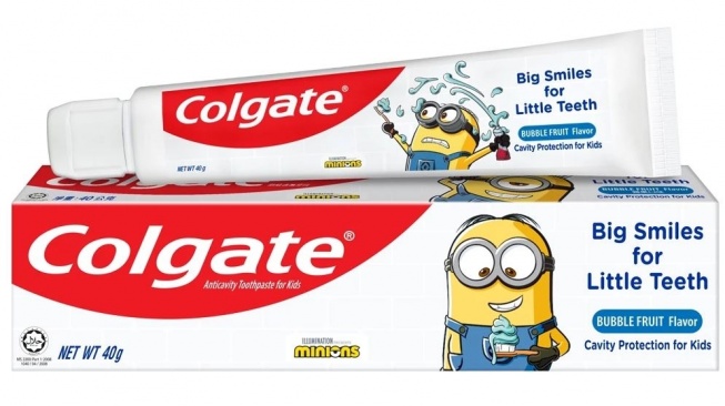Ilustrasi pasta gigi anak 1 tahun yang aman tertelan. (Shopee)