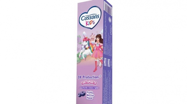 Ilustrasi pasta gigi anak 1 tahun yang aman tertelan. (Shopee)
