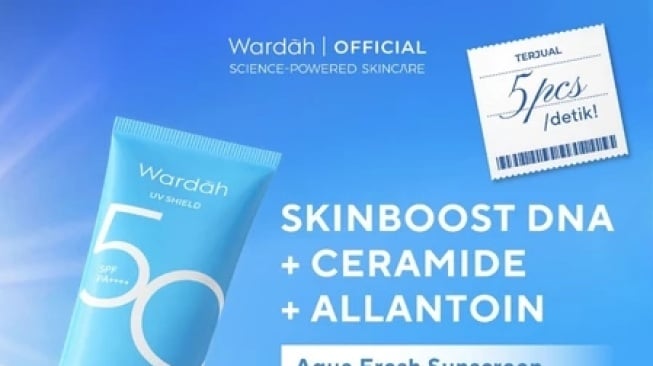 Wardah UV Shield Aqua Fresh Sunscreen Serum SPF 50 PA++++ (Dok. Shopee)