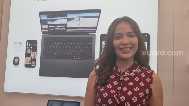 Farah Fausa Winarsih, GM Marketing Apple PT MAP Zona Perkasa di Apple Premium Partner di Jakarta, belum lama ini. [Suara.com/Dythia]