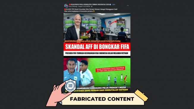 CEK FAKTA, Klaim Skandal AFF, FIFA Sebut Vietnam Curang Saat Lawan Indonesia. [TurnBackHoax.id]
