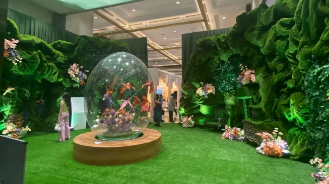 Jakarta Wedding Festival (JWF) 2025 yang digelar Weddingku dan Dyandra Promosindo di JICC 15-17 Agustus. [Suara.com/Fajar Ramadhan]