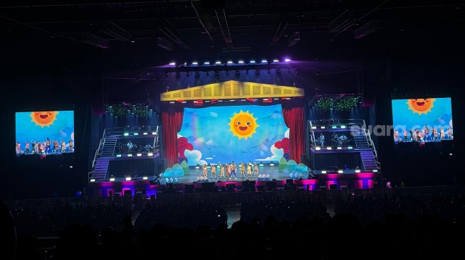 Konser Jumbo di Beach City International Stadium (BCIS) Ancol, Jakarta Utara pada Minggu, 17 Agustus 2025. [Suara.com/Tiara Rosana]