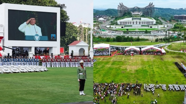Beda Upacara Kemerdekaan di Istana Merdeka vs IKN, Ada yang Lapangannya Bopeng