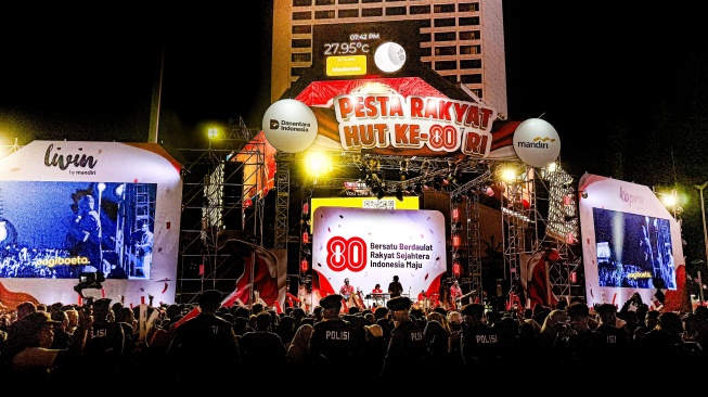 Bank Mandiri Meriahkan Pesta Rakyat HUT ke-80 RI di Bundaran HI, Gelorakan Semangat Nasionalisme