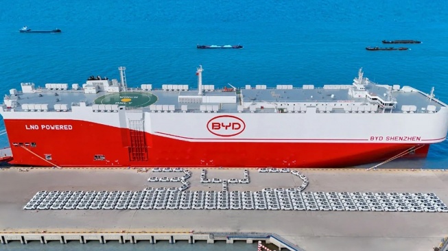 BYD Kerahkan Kapal Raksasa untuk Kirim Mobil ke Indonesia dengan Daya Angkut 7 Ribu Unit
