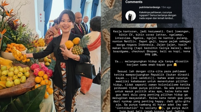 Gustika Jusuf Jawab Pertanyaan soal Kontribusinya sebagai Cucu Pahlawan (Instagram/@gustikajusuf)