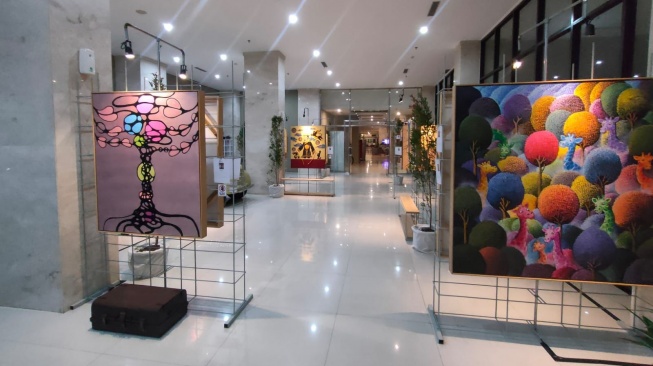 Pameran Lukisan The World of Happiness dari Kie Art Projects Desa Kartun Sidareja, Purbalingga, Jawa Tengah (Foto: Istimewa)