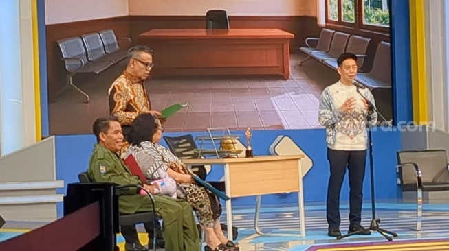Suasana konferensi pers Anugerah Komedi Indonesia 2025 di MNC Studios, Kebon Jeruk, Jakarta, Selasa, 19 Agustus 2025. [Suara.com/Adiyoga Priyambodo]