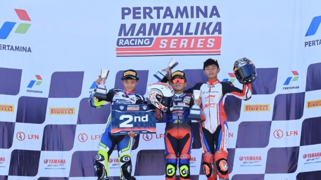 Aksi Resky Yusuf di Kelas Junior Mandalika Racing Series (Dok. AHM)