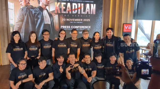 Jumpa pers film Keadilan (The Verdict) di MD Place, Setiabudi, Jakarta, Rabu, 20 Agustus 2025 [Suara.com/Adiyoga Priyambodo].