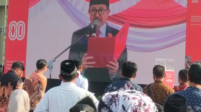 Presiden Direktur PT Freeport Indonesia, Tony Wenas dalam HUT ke-80 Kemerdekaan Republik Indonesia, Minggu (17/8/2025). (Dok: Freeport Indonesia)
