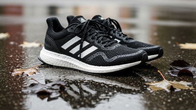 Ilustrasi sepatu Adidas yang tahan air (Google Studio AI)