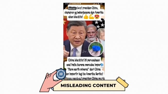 CEK FAKTA: China Blacklist 20 Perusahaan India karena Bekerja Sama dengan AS?