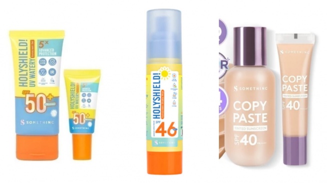 Tiga varian sunscreen Somethinc (Shopee/SOMETHINC Official Shop)