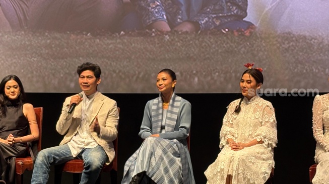 Shareefa Danish dalam konferensi pers yang digelar di kawasan Kuningan, Jakarta Selatan pada Rabu, 20 Agustus 2025. [Suara.com/Tiara Rosana]