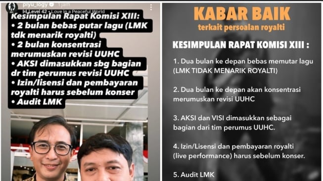 Piyu Padi ungkap hasil pertemuannya dengan Anggota DPR (Instagram)