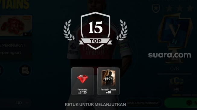 Reward Gems FC Mobile. (Suara.com Rezza Rachmanta)