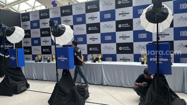 Spotify STAYdium Stray Kids hadir di City Hall, Pondok Indah Mall 3, Jakarta Selatan dari 22 Agustus 2025 sampai 25 Agustus 2025 [Suara.com/Sumarni]