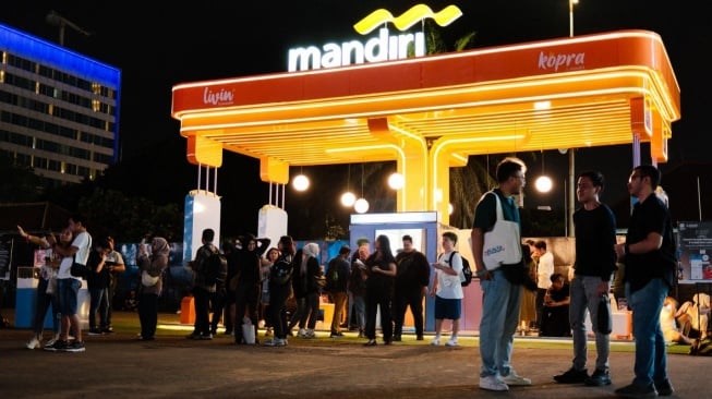 Berlokasi di booth Bank Mandiri di JIExpo Kemayoran, Jakarta, 22–24 Agustus 2025, tersedia Livin’ by Mandiri (Dok: Bank Mandiri)