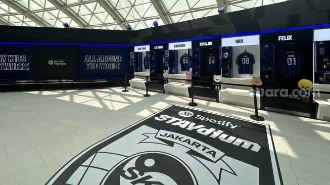 Spotify STAYdium Stray Kids hadir di City Hall, Pondok Indah Mall 3, Jakarta Selatan dari 22 Agustus 2025 sampai 25 Agustus 2025 [Suara.com/Sumarni]