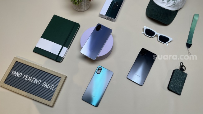 Samsung Galaxy A07 yang resmi dikenalkan ke Indonesia pada Senin (25/8/2025). [Suara.com/Dicky Prastya]