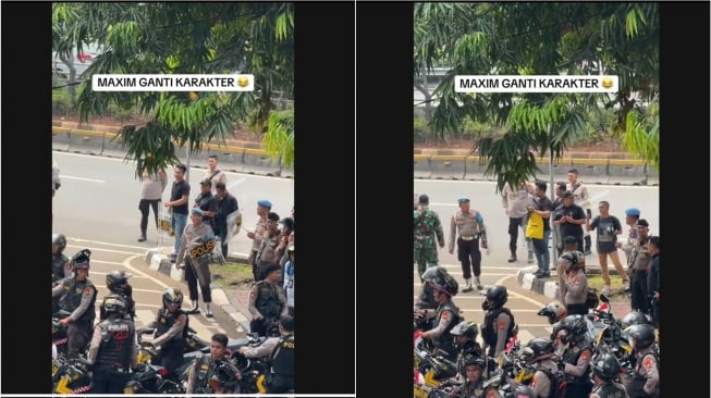 Viral Video Intel Ketahuan Nyamar Jadi Drivel Ojek Online usai Demo di Gedung DPR