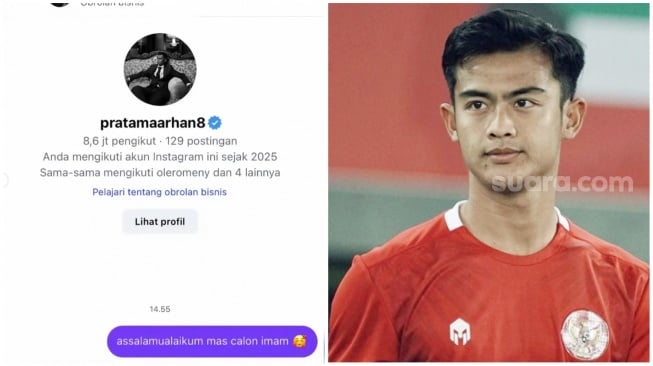 Pratama Arhan Resmi Cerai, DM Instagram Langsung Diserbu Cewek: Assalamualaikum Calon Imam
