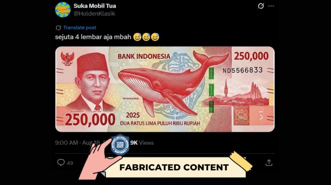 CEK FAKTA: Heboh Uang Pecahan Rp250.000 Rayakan HUT RI ke-80
