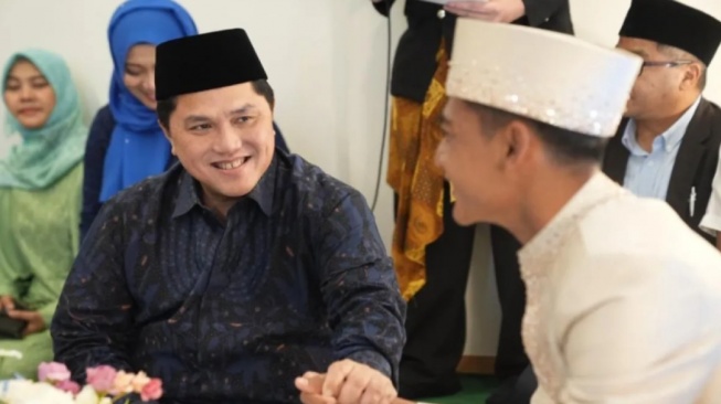 Erick Tohir di pernikahan Pratama Arhan