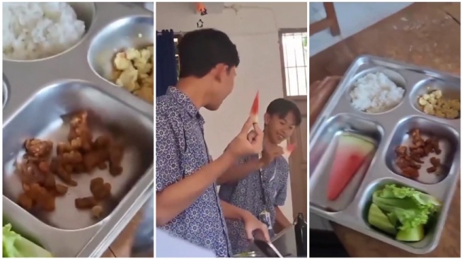 Buah semangka MBG jadi sorotan karena setipis kertas (Instagram)