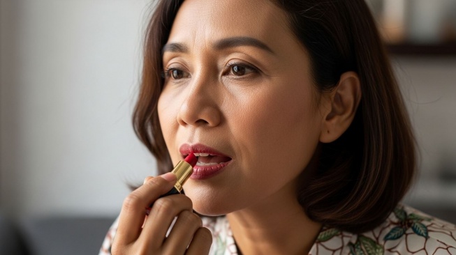 Ilustrasi lipstik. (Google AI Studio)