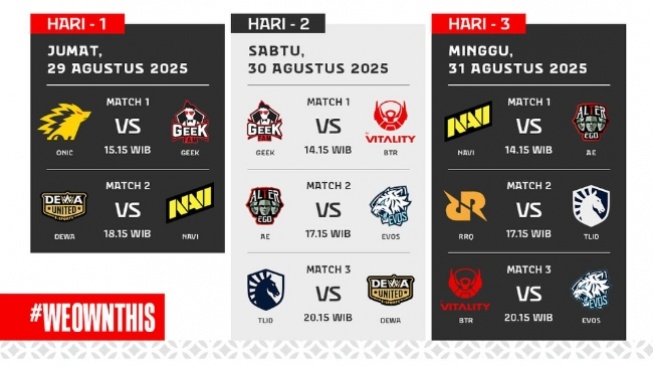 Jadwal MPL ID S16 week 2. [MPL Indonesia]