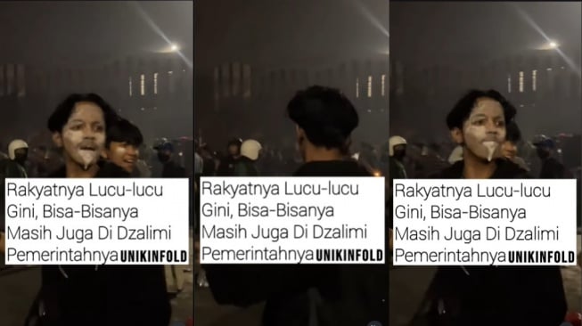 Unik! Pendemo Cuci Muka dan Cari Sampo, Warganet: Jangan Lupa Skincare Bang