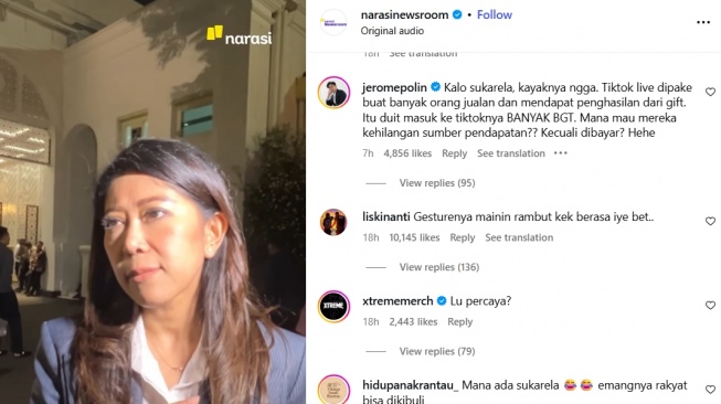 Jerome Polin kritik Meutya Hafid [Instagram]