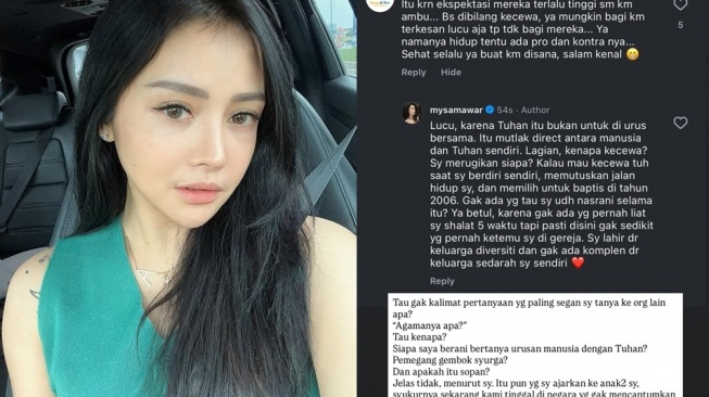 Apa agama Mawar AFI? (Instagram/@mysamawar)