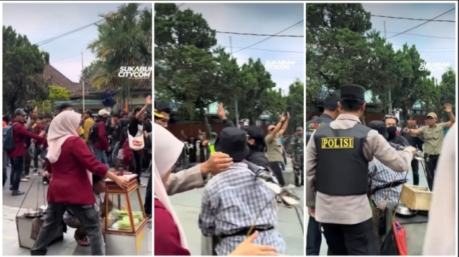Mahasiswi ini pasang badan jaga pedang dari kerusuhan (Instagram)
