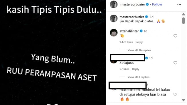 Deddy Corbuzier spill tentang RUU Perampasan Aset (Instagram)