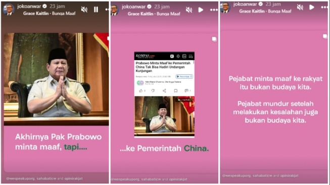Joko Anwar kritik Presiden Prabowo kenaikan pangkat polisi (Instagram)