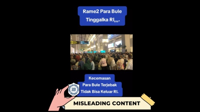 Hoaks WNA Ramai-ramai terjebak di Bandara Soekarno-Hatta. [Dok. Istimewa]