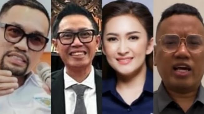 Ahmad Sahroni, Eko Patrio, Nafa Urbach, Uya Kuya. (Suara.com)
