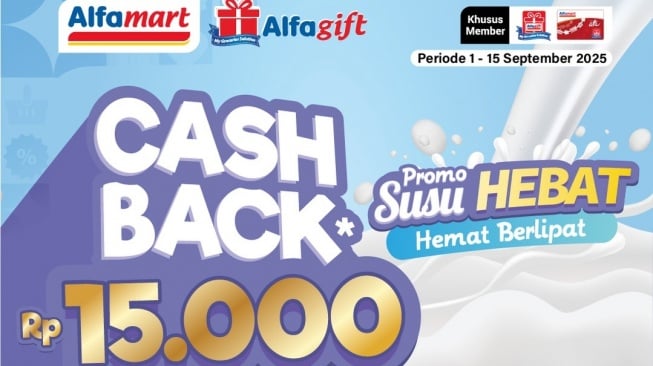 Promo Susu Hebat Hemat Berlipat Alfamart: Cashback Melimpah Hingga Rp15.000