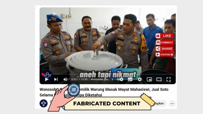 CEK FAKTA: Warung Soto Daging Manusia di Wonosobo, Benarkah?