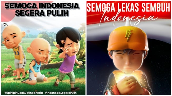 Upin Ipin Doakan Indonesia Agar Pulih, Netizen: Susanti Jangan Pulang, Nanti Dilindas