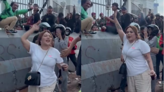 Momen Unik Lisa Mariana Ikut Demo, Ditraktir Kopi hingga Diburu Pertanyaan Soal Ridwan Kamil