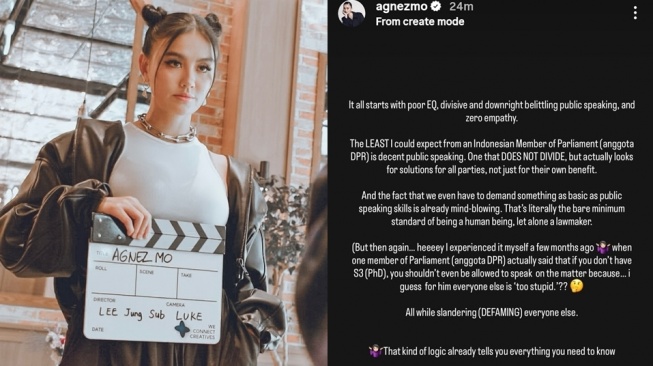 Agnez Mo Kritik Public Speaking Anggota DPR (x.com/@AgnezMoVortex)