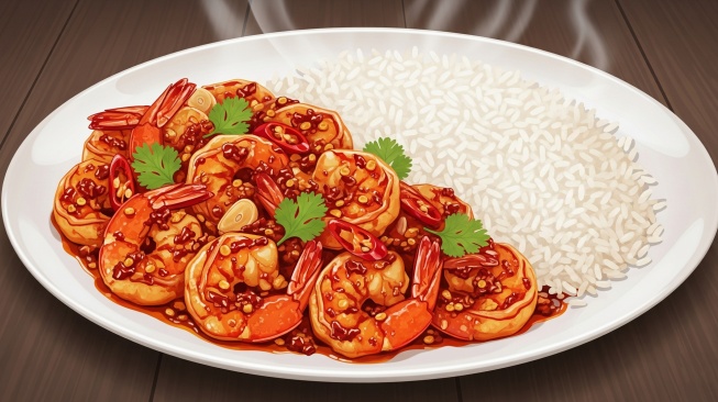 Resep Udang Saus Padang, Perpaduan Rasa Pedas, Manis, dan Gurih yang Bikin Ketagihan